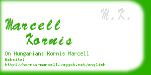 marcell kornis business card